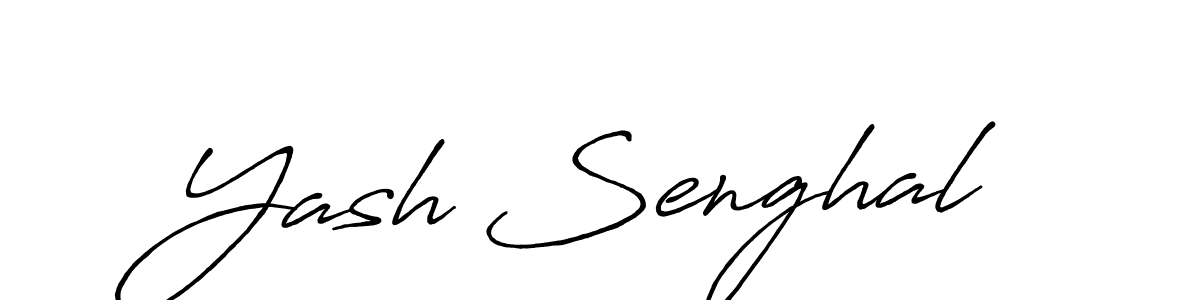 Create a beautiful signature design for name Yash Senghal. With this signature (Antro_Vectra_Bolder) fonts, you can make a handwritten signature for free. Yash Senghal signature style 7 images and pictures png