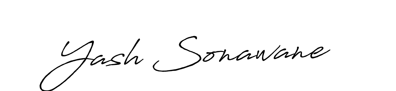 Design your own signature with our free online signature maker. With this signature software, you can create a handwritten (Antro_Vectra_Bolder) signature for name Yash Sonawane. Yash Sonawane signature style 7 images and pictures png