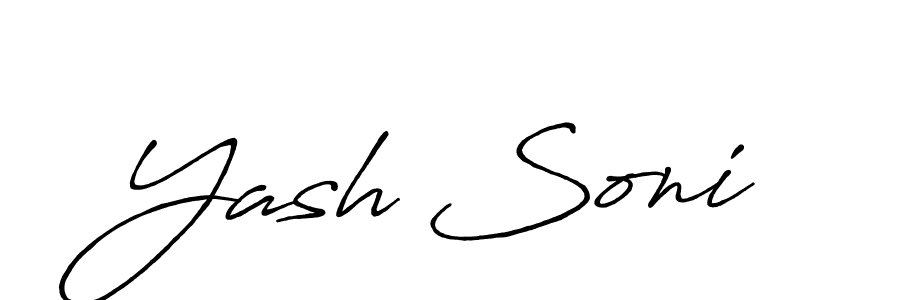 It looks lik you need a new signature style for name Yash Soni. Design unique handwritten (Antro_Vectra_Bolder) signature with our free signature maker in just a few clicks. Yash Soni signature style 7 images and pictures png