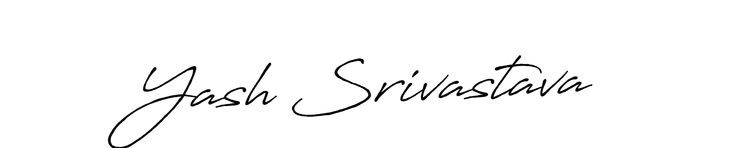 Yash Srivastava stylish signature style. Best Handwritten Sign (Antro_Vectra_Bolder) for my name. Handwritten Signature Collection Ideas for my name Yash Srivastava. Yash Srivastava signature style 7 images and pictures png