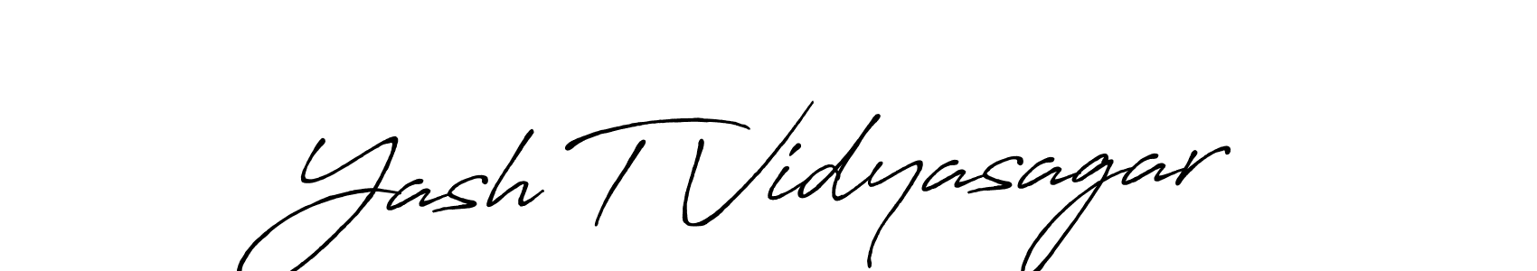 Also we have Yash T Vidyasagar name is the best signature style. Create professional handwritten signature collection using Antro_Vectra_Bolder autograph style. Yash T Vidyasagar signature style 7 images and pictures png