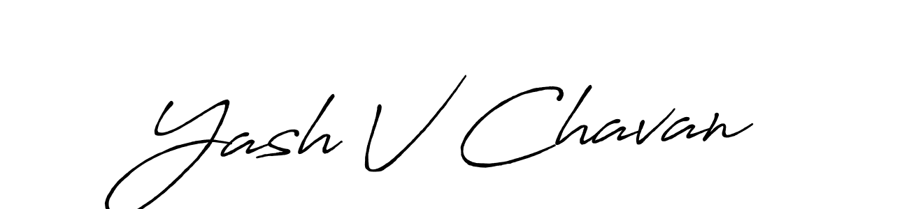 Also we have Yash V Chavan name is the best signature style. Create professional handwritten signature collection using Antro_Vectra_Bolder autograph style. Yash V Chavan signature style 7 images and pictures png