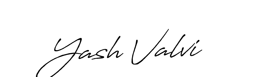 Also we have Yash Valvi name is the best signature style. Create professional handwritten signature collection using Antro_Vectra_Bolder autograph style. Yash Valvi signature style 7 images and pictures png