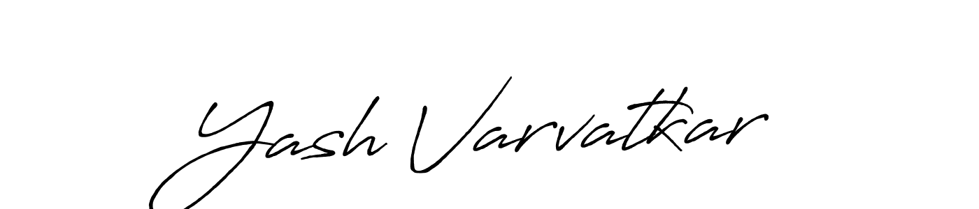 How to make Yash Varvatkar name signature. Use Antro_Vectra_Bolder style for creating short signs online. This is the latest handwritten sign. Yash Varvatkar signature style 7 images and pictures png