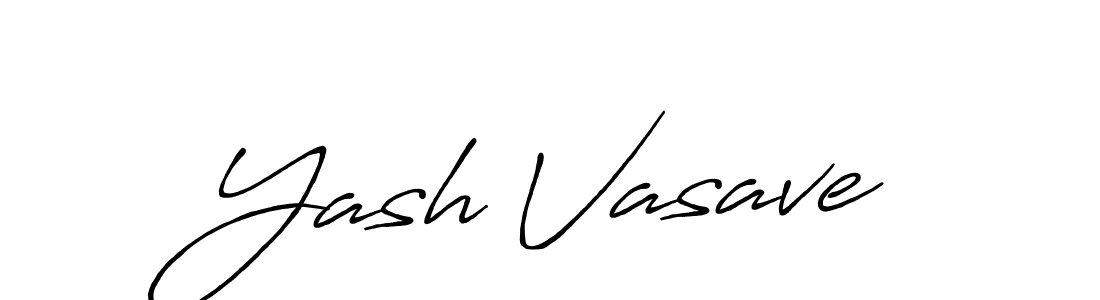 Make a beautiful signature design for name Yash Vasave. With this signature (Antro_Vectra_Bolder) style, you can create a handwritten signature for free. Yash Vasave signature style 7 images and pictures png