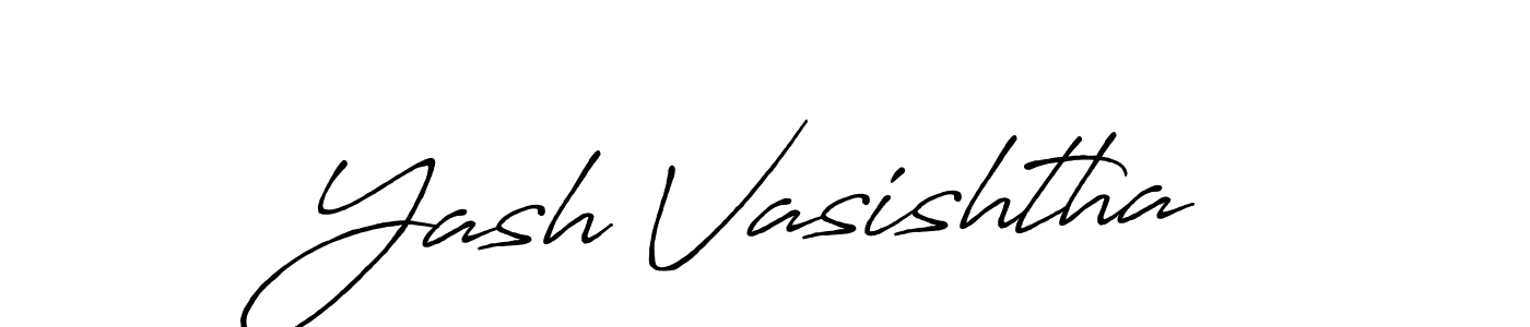 Yash Vasishtha stylish signature style. Best Handwritten Sign (Antro_Vectra_Bolder) for my name. Handwritten Signature Collection Ideas for my name Yash Vasishtha. Yash Vasishtha signature style 7 images and pictures png