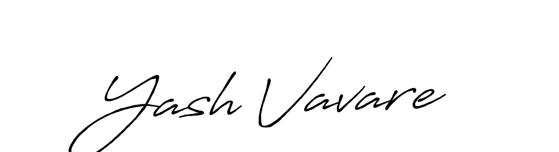 How to make Yash Vavare name signature. Use Antro_Vectra_Bolder style for creating short signs online. This is the latest handwritten sign. Yash Vavare signature style 7 images and pictures png