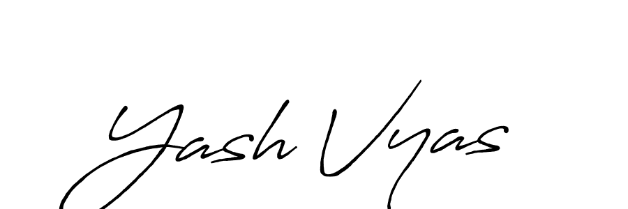 The best way (Antro_Vectra_Bolder) to make a short signature is to pick only two or three words in your name. The name Yash Vyas include a total of six letters. For converting this name. Yash Vyas signature style 7 images and pictures png