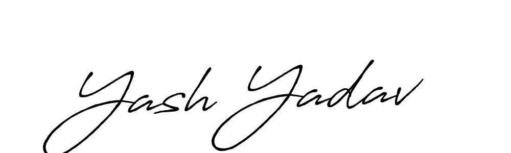 Make a beautiful signature design for name Yash Yadav. With this signature (Antro_Vectra_Bolder) style, you can create a handwritten signature for free. Yash Yadav signature style 7 images and pictures png