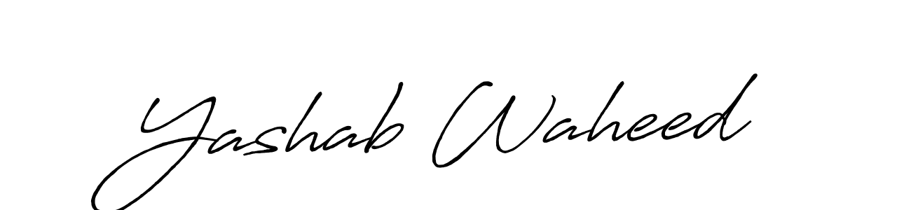 It looks lik you need a new signature style for name Yashab Waheed. Design unique handwritten (Antro_Vectra_Bolder) signature with our free signature maker in just a few clicks. Yashab Waheed signature style 7 images and pictures png