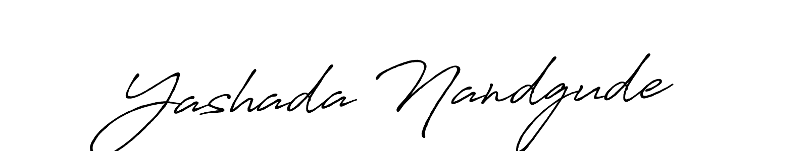 Antro_Vectra_Bolder is a professional signature style that is perfect for those who want to add a touch of class to their signature. It is also a great choice for those who want to make their signature more unique. Get Yashada Nandgude name to fancy signature for free. Yashada Nandgude signature style 7 images and pictures png