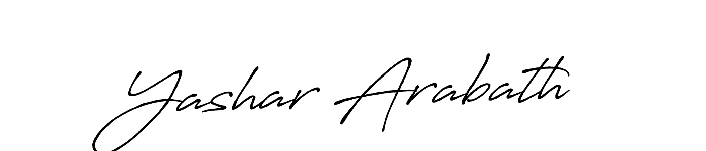 Also we have Yashar Arabath name is the best signature style. Create professional handwritten signature collection using Antro_Vectra_Bolder autograph style. Yashar Arabath signature style 7 images and pictures png