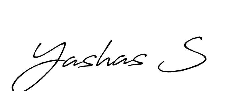 Make a beautiful signature design for name Yashas S. With this signature (Antro_Vectra_Bolder) style, you can create a handwritten signature for free. Yashas S signature style 7 images and pictures png