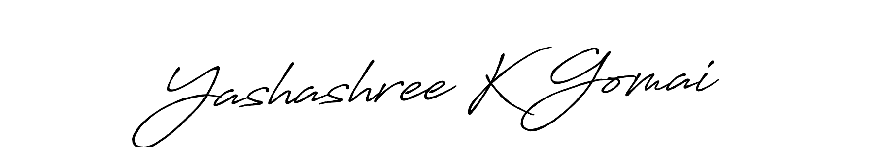 You can use this online signature creator to create a handwritten signature for the name Yashashree K Gomai. This is the best online autograph maker. Yashashree K Gomai signature style 7 images and pictures png