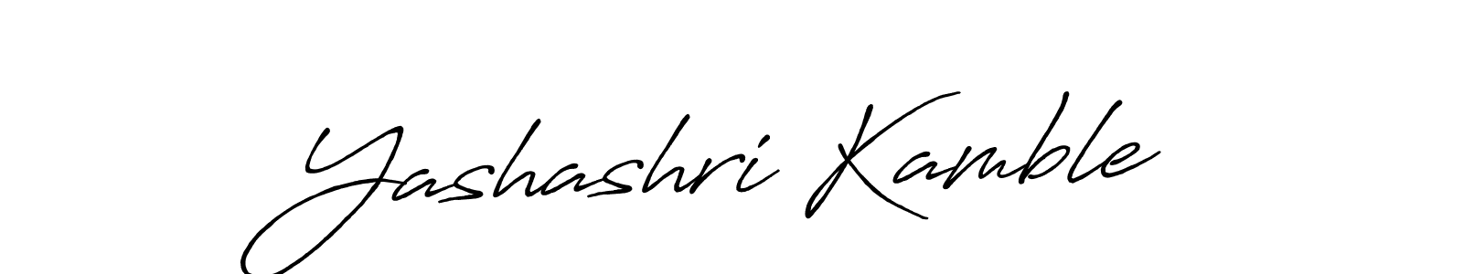 Create a beautiful signature design for name Yashashri Kamble. With this signature (Antro_Vectra_Bolder) fonts, you can make a handwritten signature for free. Yashashri Kamble signature style 7 images and pictures png