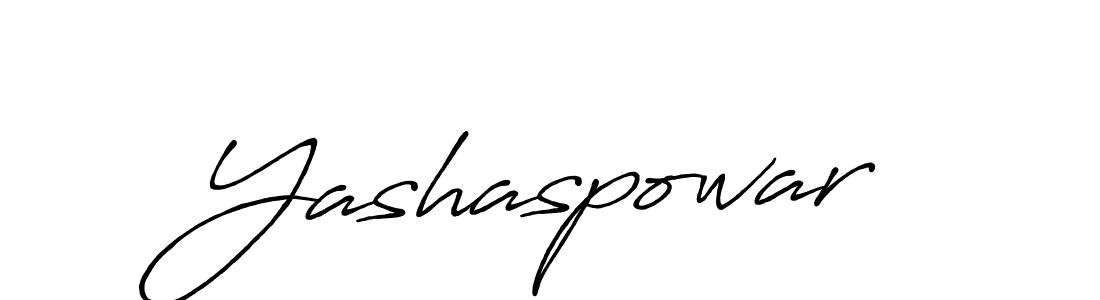 Make a beautiful signature design for name Yashaspowar. With this signature (Antro_Vectra_Bolder) style, you can create a handwritten signature for free. Yashaspowar signature style 7 images and pictures png