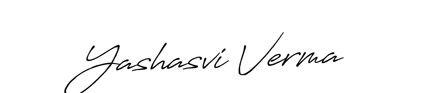 How to make Yashasvi Verma name signature. Use Antro_Vectra_Bolder style for creating short signs online. This is the latest handwritten sign. Yashasvi Verma signature style 7 images and pictures png