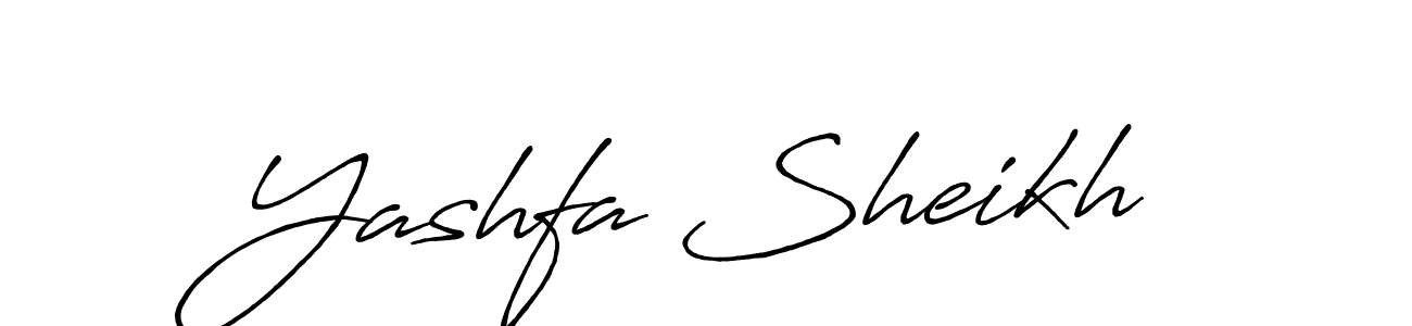 Design your own signature with our free online signature maker. With this signature software, you can create a handwritten (Antro_Vectra_Bolder) signature for name Yashfa Sheikh. Yashfa Sheikh signature style 7 images and pictures png