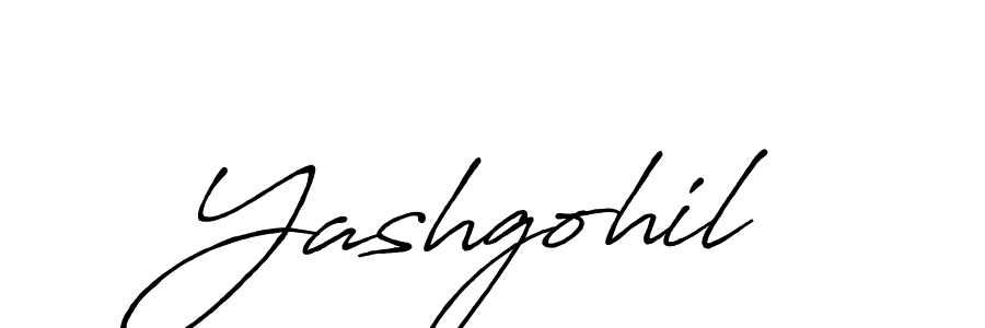 Make a beautiful signature design for name Yashgohil. With this signature (Antro_Vectra_Bolder) style, you can create a handwritten signature for free. Yashgohil signature style 7 images and pictures png