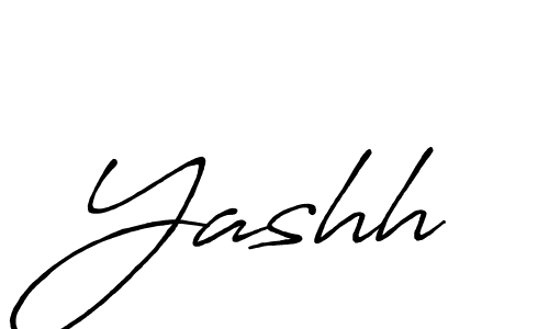 The best way (Antro_Vectra_Bolder) to make a short signature is to pick only two or three words in your name. The name Yashh include a total of six letters. For converting this name. Yashh signature style 7 images and pictures png