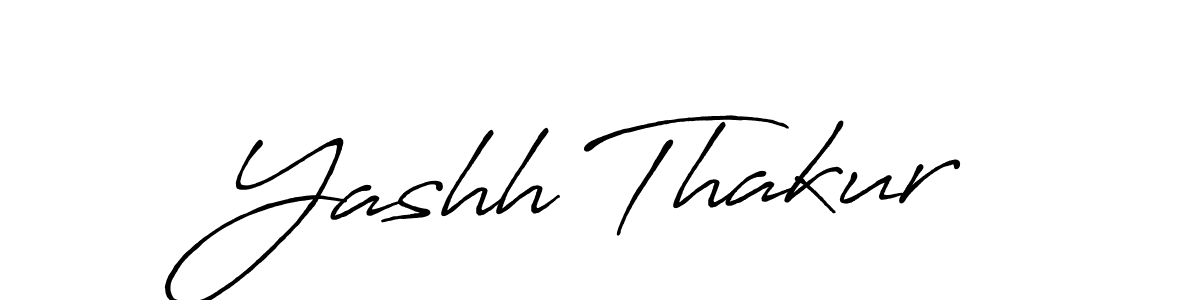 Use a signature maker to create a handwritten signature online. With this signature software, you can design (Antro_Vectra_Bolder) your own signature for name Yashh Thakur. Yashh Thakur signature style 7 images and pictures png
