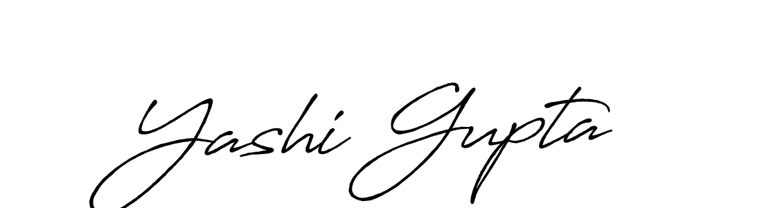 Design your own signature with our free online signature maker. With this signature software, you can create a handwritten (Antro_Vectra_Bolder) signature for name Yashi Gupta. Yashi Gupta signature style 7 images and pictures png