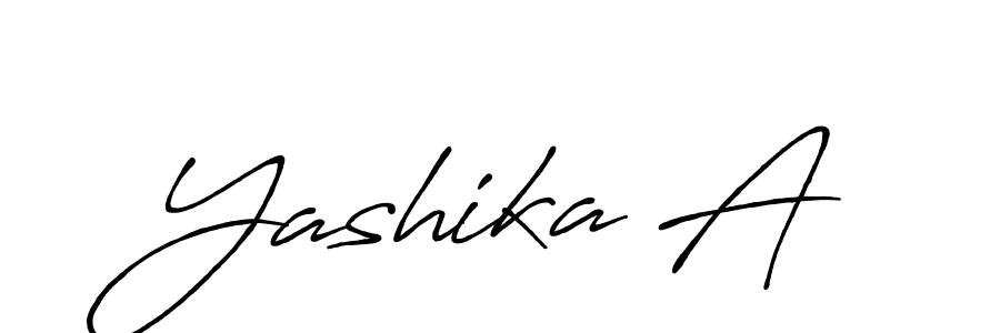 Yashika A stylish signature style. Best Handwritten Sign (Antro_Vectra_Bolder) for my name. Handwritten Signature Collection Ideas for my name Yashika A. Yashika A signature style 7 images and pictures png