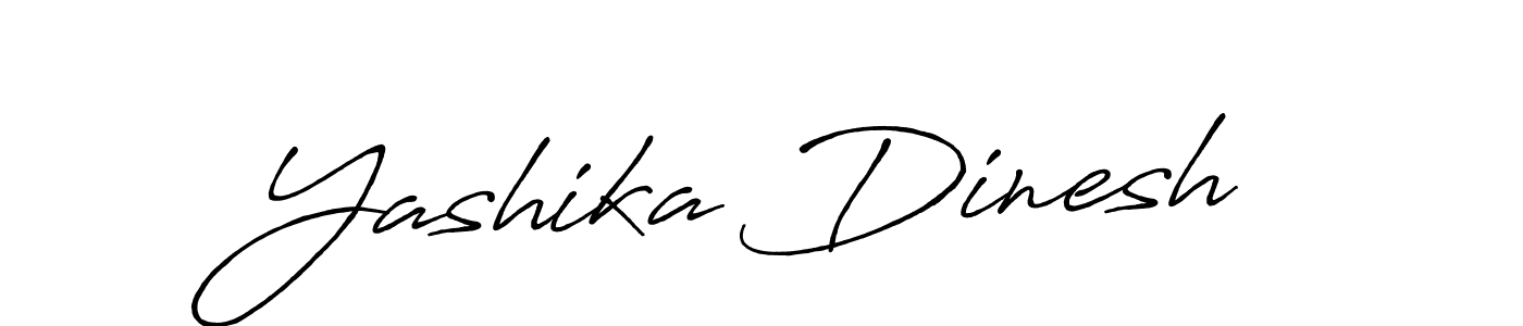 Create a beautiful signature design for name Yashika Dinesh. With this signature (Antro_Vectra_Bolder) fonts, you can make a handwritten signature for free. Yashika Dinesh signature style 7 images and pictures png