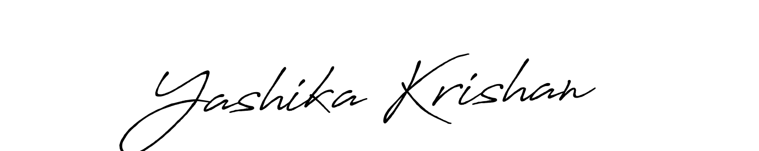 Also we have Yashika Krishan name is the best signature style. Create professional handwritten signature collection using Antro_Vectra_Bolder autograph style. Yashika Krishan signature style 7 images and pictures png