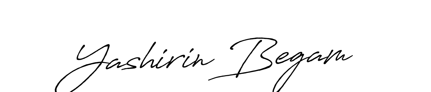 How to make Yashirin Begam name signature. Use Antro_Vectra_Bolder style for creating short signs online. This is the latest handwritten sign. Yashirin Begam signature style 7 images and pictures png