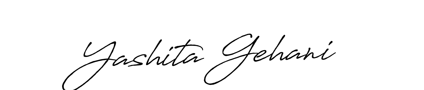 Yashita Gehani stylish signature style. Best Handwritten Sign (Antro_Vectra_Bolder) for my name. Handwritten Signature Collection Ideas for my name Yashita Gehani. Yashita Gehani signature style 7 images and pictures png