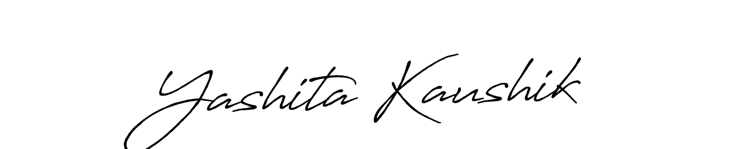 Make a beautiful signature design for name Yashita Kaushik. With this signature (Antro_Vectra_Bolder) style, you can create a handwritten signature for free. Yashita Kaushik signature style 7 images and pictures png