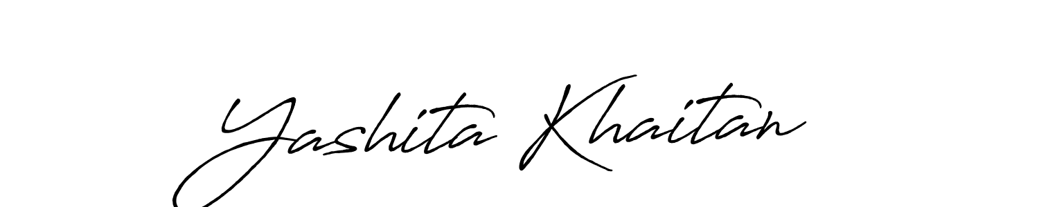 It looks lik you need a new signature style for name Yashita Khaitan. Design unique handwritten (Antro_Vectra_Bolder) signature with our free signature maker in just a few clicks. Yashita Khaitan signature style 7 images and pictures png