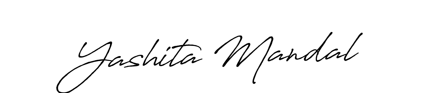 Create a beautiful signature design for name Yashita Mandal. With this signature (Antro_Vectra_Bolder) fonts, you can make a handwritten signature for free. Yashita Mandal signature style 7 images and pictures png