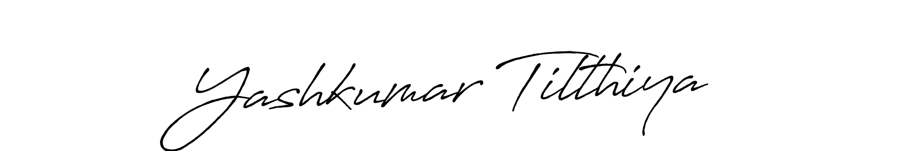 Design your own signature with our free online signature maker. With this signature software, you can create a handwritten (Antro_Vectra_Bolder) signature for name Yashkumar Tilthiya. Yashkumar Tilthiya signature style 7 images and pictures png