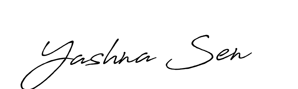 Yashna Sen stylish signature style. Best Handwritten Sign (Antro_Vectra_Bolder) for my name. Handwritten Signature Collection Ideas for my name Yashna Sen. Yashna Sen signature style 7 images and pictures png