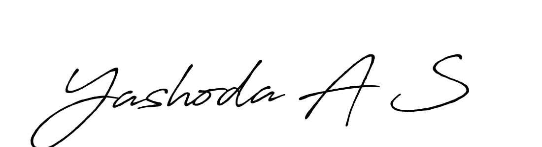 Create a beautiful signature design for name Yashoda A S. With this signature (Antro_Vectra_Bolder) fonts, you can make a handwritten signature for free. Yashoda A S signature style 7 images and pictures png