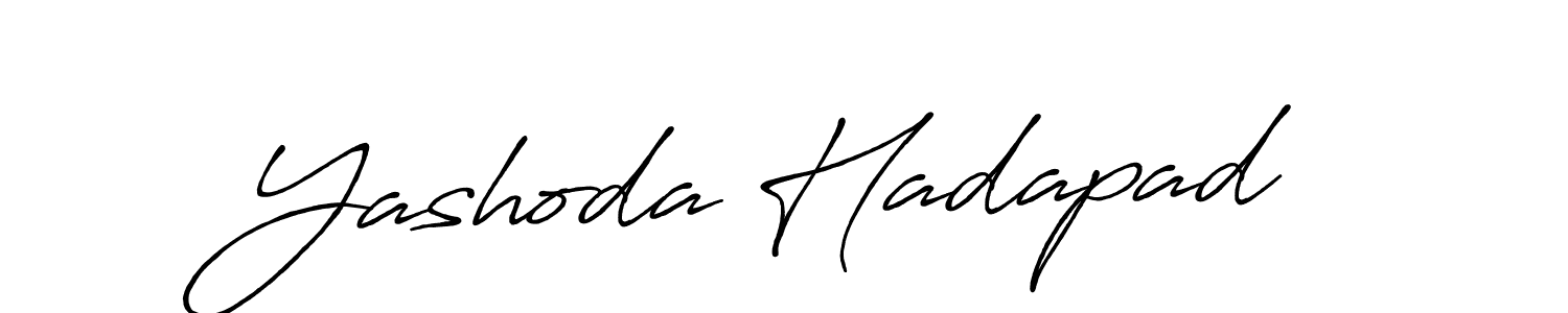 Make a beautiful signature design for name Yashoda Hadapad. With this signature (Antro_Vectra_Bolder) style, you can create a handwritten signature for free. Yashoda Hadapad signature style 7 images and pictures png