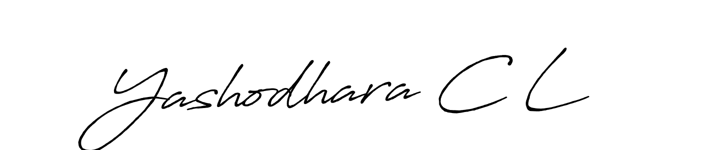 How to make Yashodhara C L signature? Antro_Vectra_Bolder is a professional autograph style. Create handwritten signature for Yashodhara C L name. Yashodhara C L signature style 7 images and pictures png