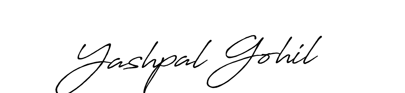 Yashpal Gohil stylish signature style. Best Handwritten Sign (Antro_Vectra_Bolder) for my name. Handwritten Signature Collection Ideas for my name Yashpal Gohil. Yashpal Gohil signature style 7 images and pictures png