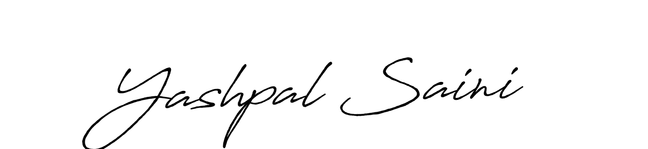 Make a beautiful signature design for name Yashpal Saini. With this signature (Antro_Vectra_Bolder) style, you can create a handwritten signature for free. Yashpal Saini signature style 7 images and pictures png