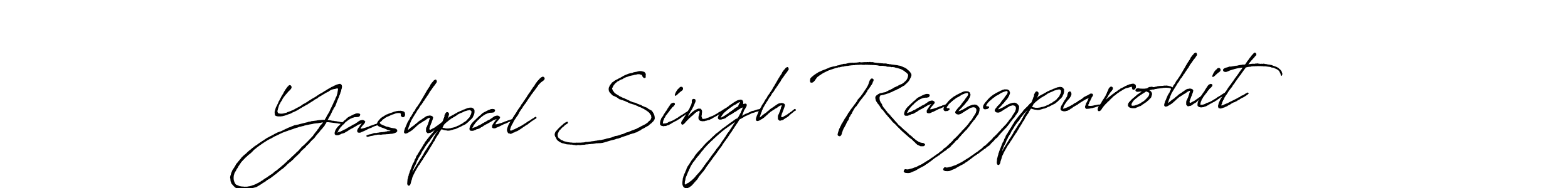 How to make Yashpal Singh Razzpurohit name signature. Use Antro_Vectra_Bolder style for creating short signs online. This is the latest handwritten sign. Yashpal Singh Razzpurohit signature style 7 images and pictures png