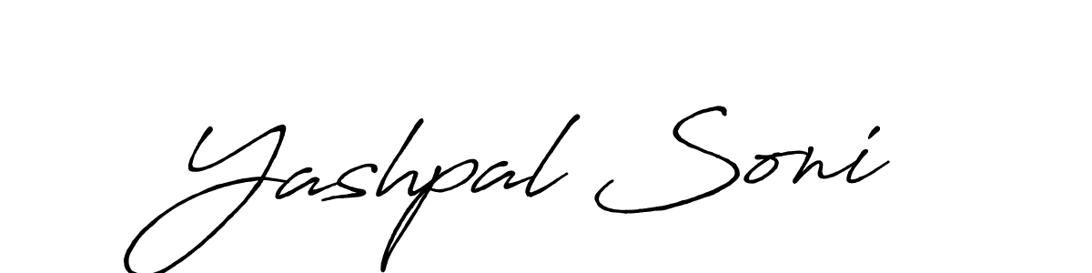 Yashpal Soni stylish signature style. Best Handwritten Sign (Antro_Vectra_Bolder) for my name. Handwritten Signature Collection Ideas for my name Yashpal Soni. Yashpal Soni signature style 7 images and pictures png