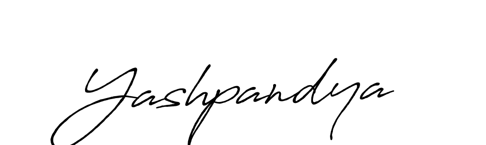 Create a beautiful signature design for name Yashpandya. With this signature (Antro_Vectra_Bolder) fonts, you can make a handwritten signature for free. Yashpandya signature style 7 images and pictures png