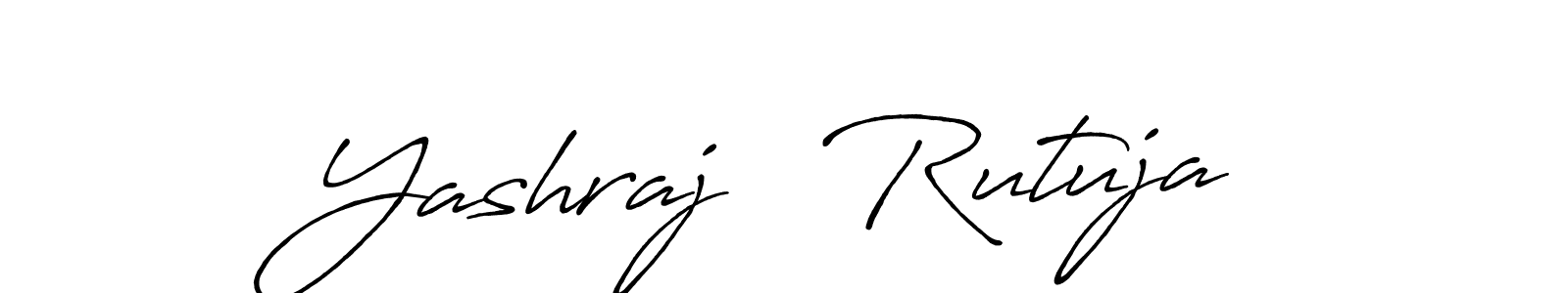 Make a beautiful signature design for name Yashraj   Rutuja. Use this online signature maker to create a handwritten signature for free. Yashraj   Rutuja signature style 7 images and pictures png