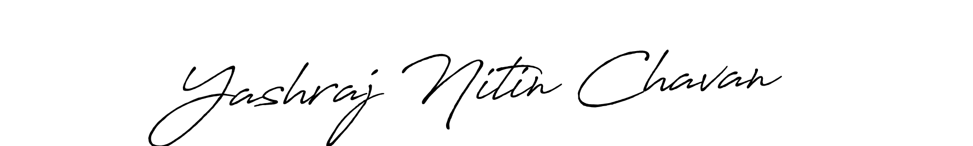 How to make Yashraj Nitin Chavan name signature. Use Antro_Vectra_Bolder style for creating short signs online. This is the latest handwritten sign. Yashraj Nitin Chavan signature style 7 images and pictures png