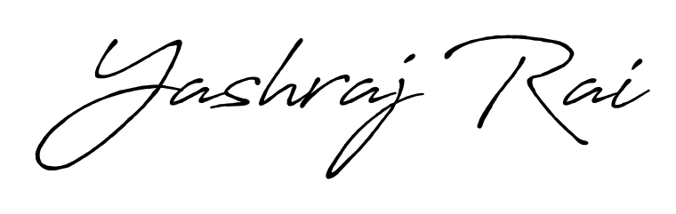 Elevate your brand with a stunning Yashraj Rai eSignature. The Antro_Vectra_Bolder style provides a balanced, flowing aesthetic for everyday signing. Yashraj Rai signature style 7 images and pictures png