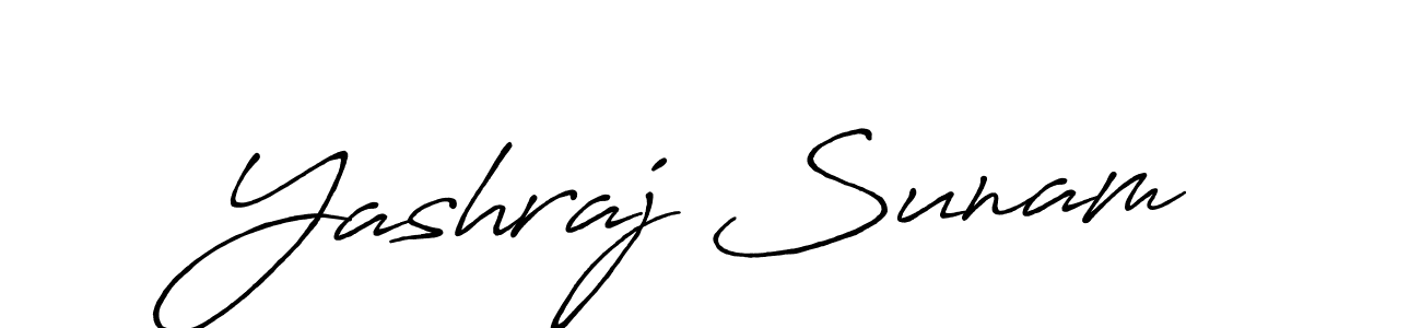 The best way (Antro_Vectra_Bolder) to make a short signature is to pick only two or three words in your name. The name Yashraj Sunam include a total of six letters. For converting this name. Yashraj Sunam signature style 7 images and pictures png