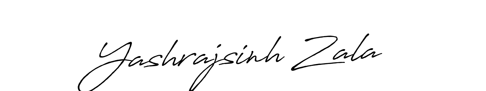 Make a beautiful signature design for name Yashrajsinh Zala. With this signature (Antro_Vectra_Bolder) style, you can create a handwritten signature for free. Yashrajsinh Zala signature style 7 images and pictures png