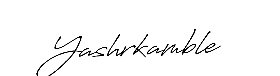 Create a beautiful signature design for name Yashrkamble. With this signature (Antro_Vectra_Bolder) fonts, you can make a handwritten signature for free. Yashrkamble signature style 7 images and pictures png